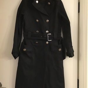 Pre-Loved AUTHENTIC Louis Vuitton Black Trench Coat size 36. FINAL SALE!